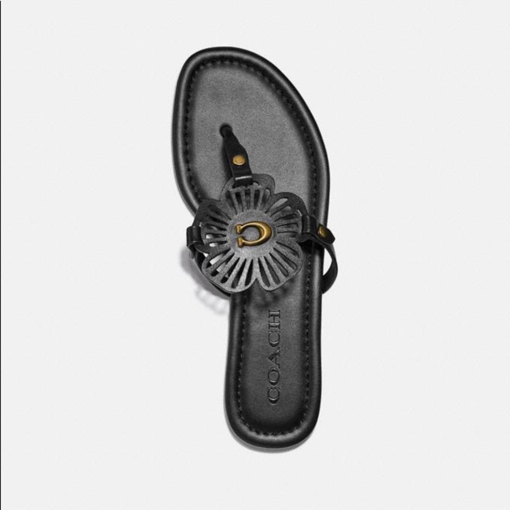 COACH JULIA SANDALS in black new in box women’s 7 - Picture 6 of 10
